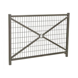 Barrière Orléans Procity, cadre grillagé, L1470 x 1026 mm - Acier peint/zinc - Scellement direct - Gris Procity