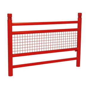 Barrière Linea Procity, pommeau City, L1572 x 1000 mm - Acier peint/zinc - Scellement direct - Rouge signalisation