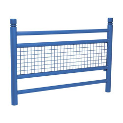 Barrière Linea Procity, pommeau City, L1572 x 1000 mm - Acier peint/zinc - Scellement direct - Bleu gentiane