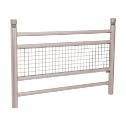 Barrière Linea Procity, pommeau City, L1572 x 1000 mm - Acier peint/zinc - Scellement direct - Gris soie