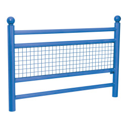 Barrière Linea Procity, pommeau Boule, L1572 x 1000 mm - Acier peint/zinc - Scellement direct - Bleu gentiane