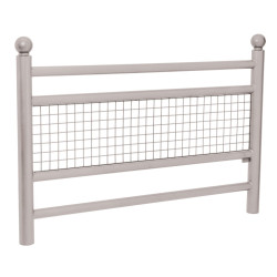 Barrière Linea Procity, pommeau Boule, L1572 x 1000 mm - Acier peint/zinc - Scellement direct - Gris soie