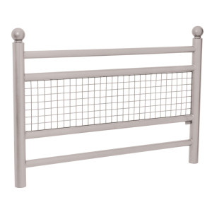Barrière Linea Procity, pommeau Boule, L1572 x 1000 mm - Acier peint/zinc - Scellement direct - Gris soie