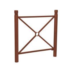 Barrière Province City Procity, cadre simple croix, L 1072 x 1000 mm - Peint/zinc - Scellement direct - Aspect Corten