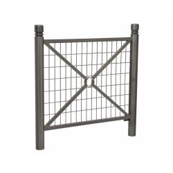 Barrière Province City Procity, cadre grillagé, L 1072 x 1000 mm (hors pommeau) - Peint/zinc - Scellement direct - Gris Procity