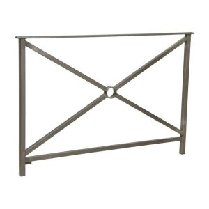 Barrière main courante Héritage Procity, cadre simple croix sans crosse, L1500 x 1000 mm - Scellement direct - Gris Procity