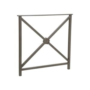 Barrière main courante Héritage Procity, cadre rosace sans crosse, L800 x 1000 mm - Scellement direct - Gris Procity