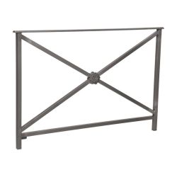 Barrière main courante Héritage Procity, cadre rosace sans crosse, L1500 x 1000 mm - Scellement direct - Gris Procity
