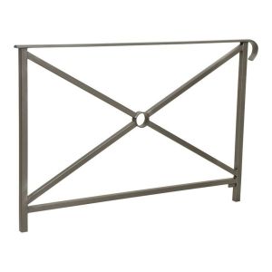 Barrière main courante Héritage Procity, cadre simple croix, simple crosse, L1500 x 1000 mm - Scellement direct - Gris Procity