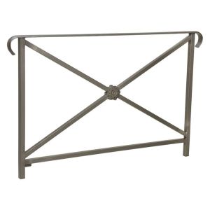 Barrière main courante Héritage Procity, cadre rosace, double crosse, L1500 x 1000 mm - Scellement direct - Gris Procity