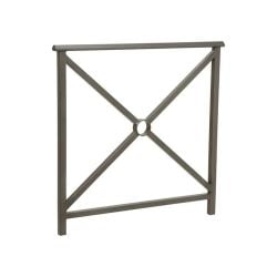 Barrière main courante Lisbonne Procity, cadre simple croix, L1000 x 1000 mm - Scellement direct - Gris Procity