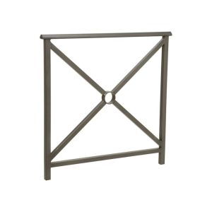 Barrière main courante Lisbonne Procity, cadre simple croix, L1000 x 1000 mm - Scellement direct - Gris Procity