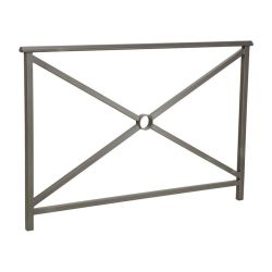 Barrière main courante Lisbonne Procity, cadre simple croix, L1500 x 1000 mm - Scellement direct - Gris Procity