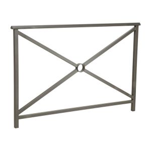 Barrière main courante Lisbonne Procity, cadre simple croix, L1500 x 1000 mm - Scellement direct - Gris Procity