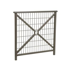 Barrière main courante Lisbonne Procity, cadre grillagé, L1000 x 1000 mm - Acier peint/zinc - Scellement direct - Gris Procity