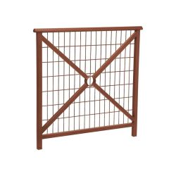 Barrière main courante Lisbonne Procity, cadre grillagé, L1000 x 1000 mm - Acier peint/zinc - Scellement direct - Aspect Corten