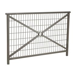 Barrière main courante Lisbonne Procity, cadre grillagé, L1500 x 1000 mm - Acier peint/zinc - Scellement direct - Gris Procity