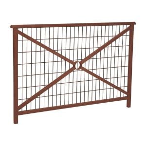 Barrière main courante Lisbonne Procity, cadre grillagé, L1500 x 1000 mm - Acier peint/zinc - Scellement direct - Aspect Corten