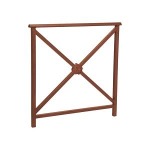 Barrière main courante Lisbonne Procity, cadre rosace, L1000 x 1000 mm - Acier peint/zinc - Scellement direct - Aspect Corten