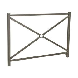 Barrière Orléans Procity, cadre simple croix, L1470 x 1026 mm - Acier peint/zinc - Scellement direct - Gris Procity