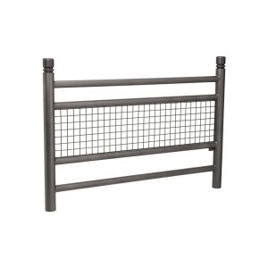 Barrière Linea Procity, pommeau City, L1572 x 1000 mm - Acier peint/zinc - Scellement direct - Gris Procity