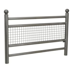 Barrière Linea Procity, pommeau Boule, L1572 x 1000 mm - Acier peint/zinc - Scellement direct - Gris Procity