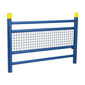 Barrière « spéciale école » Linéa Procity, Bicolore sans animation - Scellement direct - Bleu gentiane/Jaune signalisation