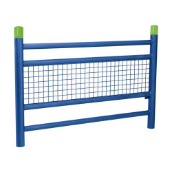 Barrière « spéciale école » Linéa Procity, Bicolore sans animation - Scellement direct - Bleu gentiane//Vert jaune