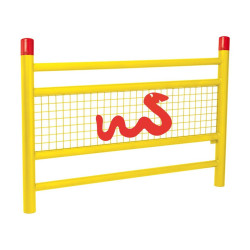 Barrière « spéciale école » Linéa Procity, Bicolore avec Serpent - Scellement direct - Jaune signalisation/Rouge signalisation