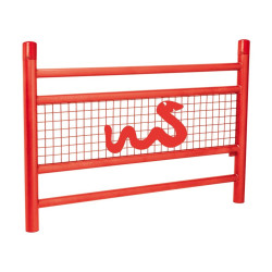Barrière « spéciale école » Linéa Procity, Bicolore avec Serpent - Scellement direct - Rouge signalisation