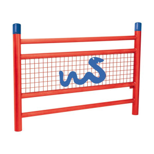 Barrière « spéciale école » Linéa Procity, Bicolore avec Serpent - Scellement direct - Rouge signalisation/Bleu gentiane