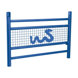 Barrière « spéciale école » Linéa Procity, Bicolore avec Serpent - Scellement direct - Bleu gentiane