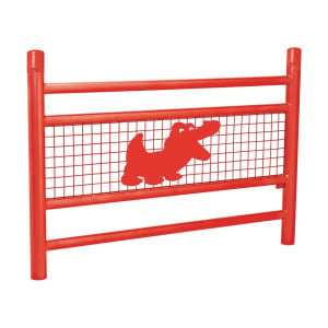 Barrière « spéciale école » Linéa Procity, Bicolore avec Croco - Scellement direct - Rouge signalisation