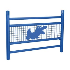 Barrière « spéciale école » Linéa Procity, Bicolore avec Croco - Scellement direct - Bleu gentiane