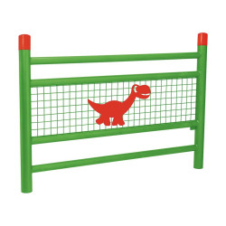 Barrière « spéciale école » Linéa Procity, Bicolore avec Dino - Scellement direct - Vert jaune/Rouge signalisation