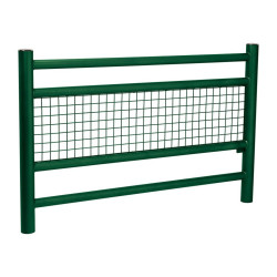 Barrière Linea Procity, pommeau Inox brossé, L1572 x 1000 mm - Scellement direct - Vert mousse