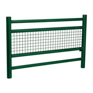 Barrière Linea Procity, pommeau Inox brossé, L1572 x 1000 mm - Scellement direct - Vert mousse
