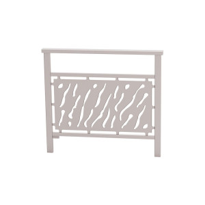 Barrière main courante Venise Procity, cadre tôle découpée, L 1000 x 900 mm - Scellement direct - Gris soie