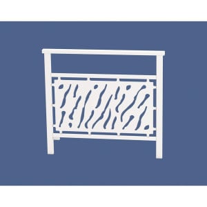 Barrière main courante Venise Procity, cadre tôle découpée, L 1000 x 900 mm - Scellement direct - Blanc pur
