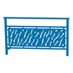 Barrière main courante Venise Procity, cadre tôle découpée, L 1500 x 900 mm - Scellement direct - Bleu gentiane