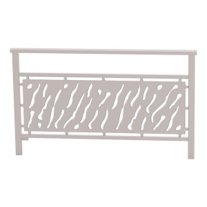 Barrière main courante Venise Procity, cadre tôle découpée, L 1500 x 900 mm - Scellement direct - Gris soie