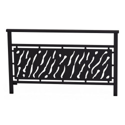 Barrière main courante Venise Procity, cadre tôle découpée, L 1500 x 900 mm - Scellement direct - Noir foncé