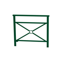 Barrière main courante Venise Procity, cadre simple croix, L 1000 x 900 mm - Scellement direct - Vert mousse
