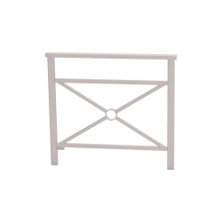 Barrière main courante Venise Procity, cadre simple croix, L 1000 x 900 mm - Scellement direct - Gris soie