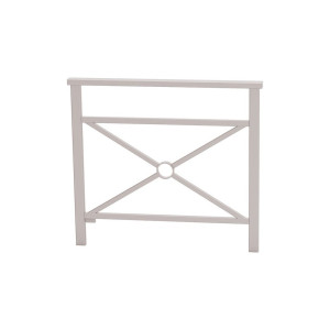 Barrière main courante Venise Procity, cadre simple croix, L 1000 x 900 mm - Scellement direct - Gris soie