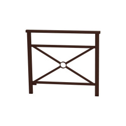 Barrière main courante Venise Procity, cadre simple croix, L 1000 x 900 mm - Scellement direct - Brun chocolat