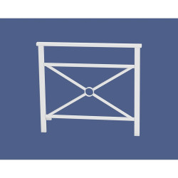 Barrière main courante Venise Procity, cadre simple croix, L 1000 x 900 mm - Scellement direct - Blanc pur