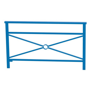 Barrière main courante Venise Procity, cadre simple croix, L 1500 x 900 mm - Scellement direct - Bleu gentiane