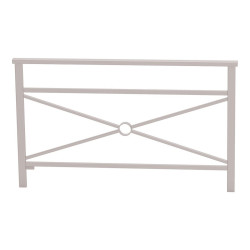 Barrière main courante Venise Procity, cadre simple croix, L 1500 x 900 mm - Scellement direct - Gris soie