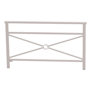 Barrière main courante Venise Procity, cadre simple croix, L 1500 x 900 mm - Scellement direct - Gris soie